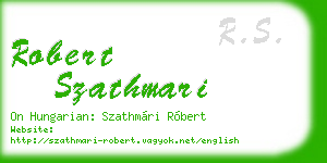 robert szathmari business card